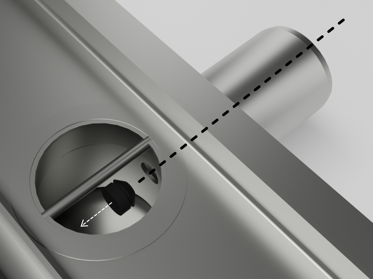 Revizní otvor sprchového žlabu Classic pro přístup do odpadního potrubí